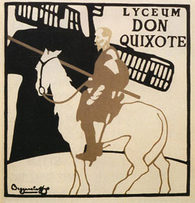 Don Quixote poster design by J and W Beggarstaff