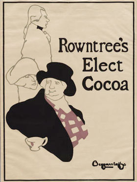 Rowntree's Elect Cocoa poster by J and W Beggarstaff, Beggarstaff Brothers