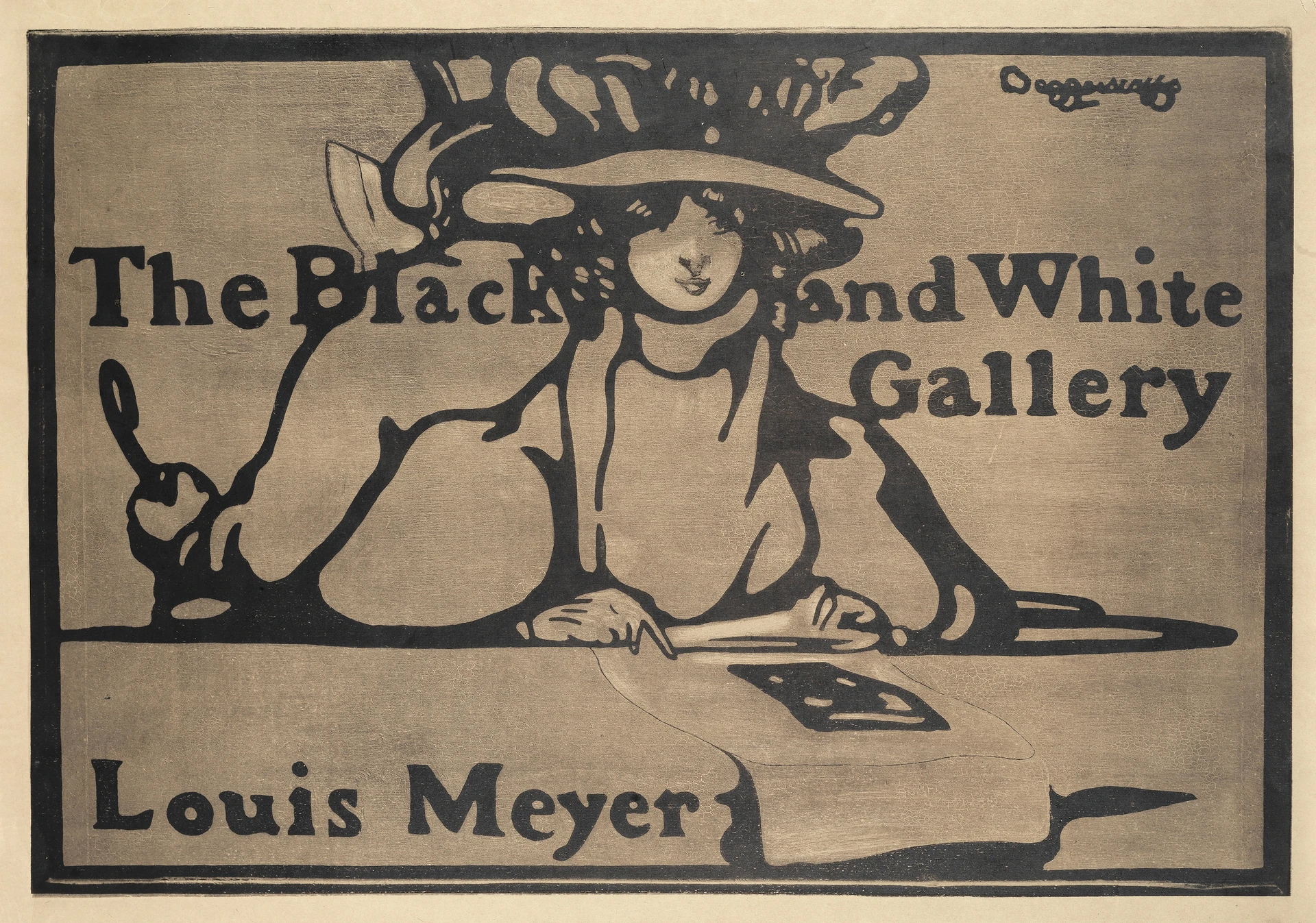Black and White Gallery, Louis Meyer poster by the Beggarstaff Brothers, c1899